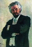 Ilya Repin Portrait of the cellist Aleksander Valerianovich Wierzbillowicz oil painting